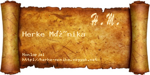 Herke Mónika névjegykártya